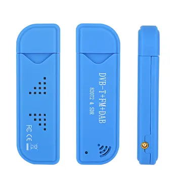 1ks Mini Video Zařízení, TV Dongle DVB-T+DAB + FM RTL2832U + FC0012 Digitální USB 2.0 TV Stick Podporu SDR Tuner Přijímač+Anténa