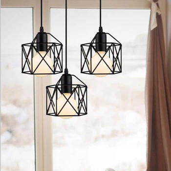 Vintage led Přívěsek Světla Pro Obývací Pokoj Černé Umění Nordic Design Průmyslové Závěsné Svítidla Závěsná Lampa