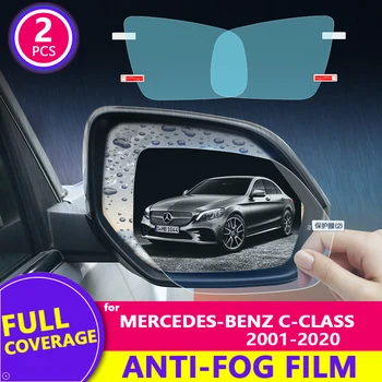 Pro Mercedes-Benz C-Class（W203 W204 W205) 2001-2020 2019 Zpětné Zrcátko Film HD Anti-Fog Auto Zrcadlo Samolepka Auto Příslušenství
