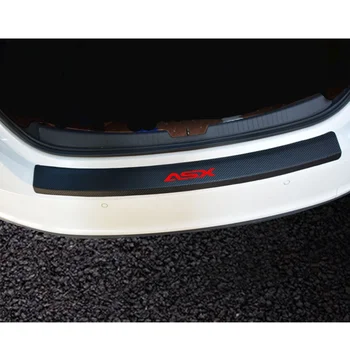 Pro Mitsubishi Asx PU kůže Uhlíkových vláken Styling Auto Zadní Nárazník Samolepky, Kryt Kufru Auta PU Obtisk Samolepky