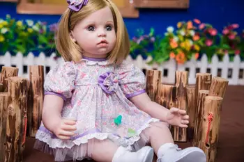 BZDOLL 60 cm Silikonové Reborn Baby Doll Hračky Jako Skutečné 24inch Vinyl Nádherné Princezna Batole Dívky, Děti, Panenky, Dárek k Narozeninám