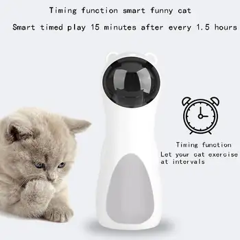 Nová Hračka Kočka Automatické LED Legrační Červené Světlo Interaktivní Legrační Laser Smart Cat Cvičení Toy Bílý Škádlení Hračky Domácí Mazlíček Produktu