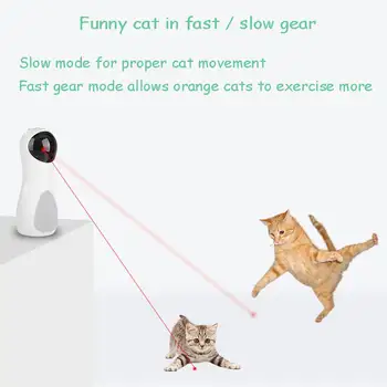 Nová Hračka Kočka Automatické LED Legrační Červené Světlo Interaktivní Legrační Laser Smart Cat Cvičení Toy Bílý Škádlení Hračky Domácí Mazlíček Produktu