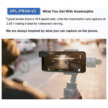 APEXEL profesionální 1.33 x anamorfního objektivu HD Širokoúhlý moive Objektiv Video Vlog fotoaparát cpl objektiv pro Samsung smartphony Huawei