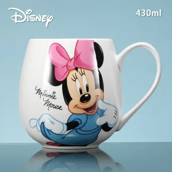 Disney Hrnek Roztomilé Mickey Mouse Cup Děti Kelímky MInnie Mouse Keramické Šálku Mléka Disney Princezna Šálky Hrnek 430ML Dárek
