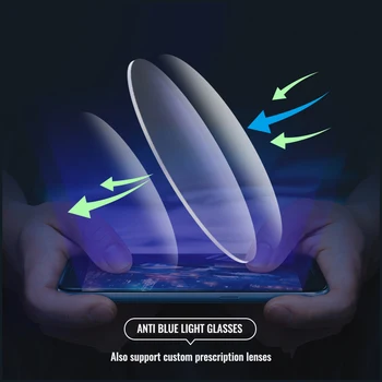 Toketorism Kvalitní Flexibilní Lehký Rám Anti Blue Light Počítač Brýle pro Unisex 3055