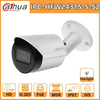 Dahua IP Kamera IPC-HFW2431S-S-S2 4mp fotoaparát Starlight POE, SD Card Slot, Audio Alarm, H. 265+ 60M IR IVS IP67