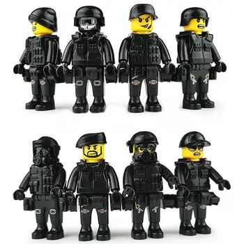 Vojenské Speciální Síly Vojáků, Cihly, Postav Auto Zbraně Zbraně Ozbrojených SWAT Stavební Bloky Děti Hračky Kompatibilní Legoings