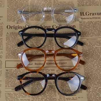 Retro Kolo Malé-Acetát rám optické brýle rám jasné objektiv brýle rám ženy, muži krátkozrakost brýle na předpis rám