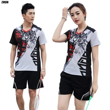 ZMSM Ženy/Muži Osobní Tisk Tenis Košile Badminton Jersey Uniformu Rychlé Suché Stolní Tenis A Šortky, Sportovní Oblečení Y132