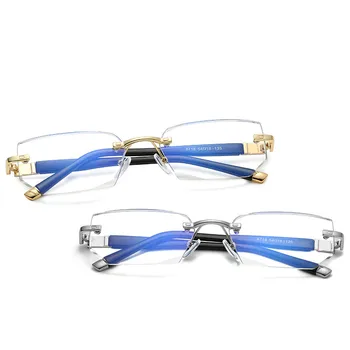 HD Kvalitní Diamantové Řezání Čtení Brýle Anti Modré Rray Crystal Vrtaných Dioptrické Brýle, Presbyopickém Brýle +1.0~4.0 Dalekozrakosti