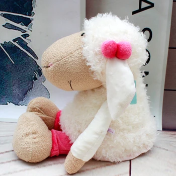 35-45 cm Nové Plyšové zvíře plyšové hračky jehněčí nosí květované ovce bílá Lucy koza, jehněčí panenka panenka dárek k jeho přítelkyně