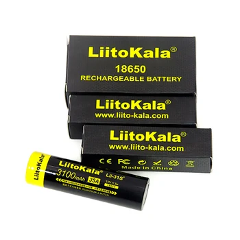 8-40KS LiitoKala Lii-31 18650 3.7 V 3100mA 35A napájení lithium ion baterie pro elektronické cigarety / LED svítilna
