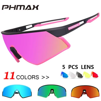 PHMAX Ženy, Polarizované, Cyklistické Brýle 5 Objektiv Horské Kolo Brýle Ultralehké Silniční Cyklistické sluneční Brýle Venkovní Sportovní Brýle
