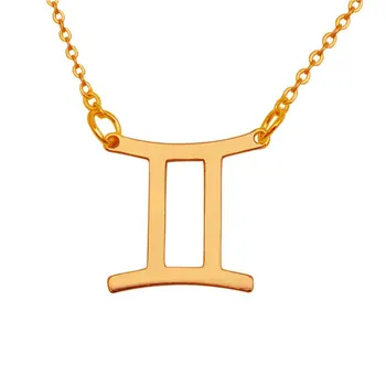 12 Souhvězdí Náhrdelník Znamení Zvěrokruhu Náhrdelník Zlatý Řetěz Přívěsek Náhrdelníky Narozeniny Šperky Dárek pro Ženy, Muže
