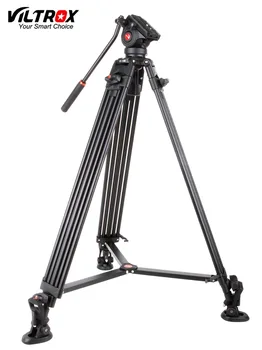 1,8 M Viltrox VX-18M Pro Velký Duty Hliníkový Video Stativ + Fluidní Pan Hlava + brašna pro DV Kamery DSLR Velmi Stabilní