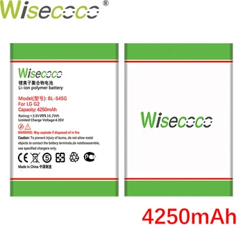 Wisecoco BL-54SG ( BL-54SH ) 4250mAh Novou Baterii Pro LG G2 F320 F340L H522Y 2610mAh F260 D728 D729 H778 H779 D722 lg90 D410