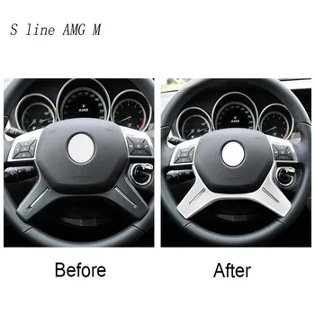 Auto Styling Pro Mercedes Benz C class W204 C200 pomocí tlačítek na volantu samolepky Kryt Obložení rámu Interiéru, Auto Příslušenství
