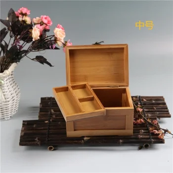 Bambus Řemesel Princezna korejské Bambus šperkovnice, Dřevěné Šperky Úložný Box Malý Collection Box Dárkové Krabičce WF1020