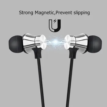 10 Ks/lot Magnetické Bezdrátová Bluetooth Sluchátka Stereo Sportovní Vodotěsné Špunty Bezdrátová Sluchátka s Mic Pro IPhone Samsung 7