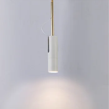 Severské moderní minimalistický LED noční zlatá/černá/bílý lustr lampa ložnice, restaurace, bar pult reflektor
