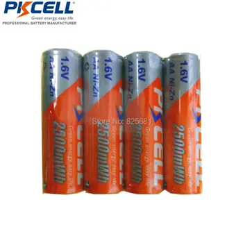 PKCELL NIZN Dobíjecí Baterie AA 2500mwh 4ks a AAA 900mwh 1.6 V nejvyšší 1.8 v, 4ks 2KS Baterie, Pouzdro pro aa nebo aaa Baterie