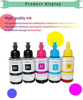5PK Dye Ink Pro Epson L120 L132 L222 L310 L364 L380 L382 L486 L566 L800 L805 L1300 ET-2650 Tiskárny T664 Náplň Dye Ink Pro Epson