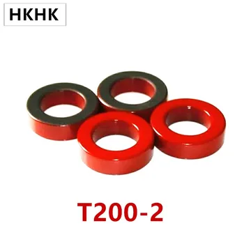 T200-2 Vysoká Frekvence Karbonyl železný Prášek Core Magnetické Magnetické železné Jádro Feritové Prsten Červená Šedá Velikost 50.8 * 31.8 * 14