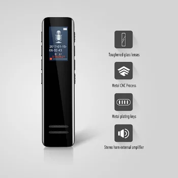 Yiguo N2 Audio Hlasový Záznamník, Podpora USB, MP3 Přehrávač