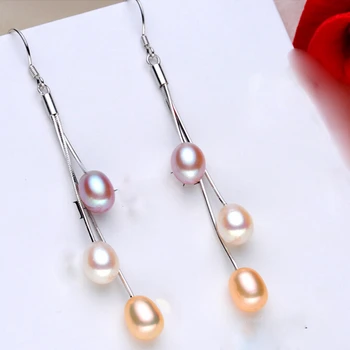 ZHBORUIN 2019 Módní Perlové Šperky Set Vícebarevný Náhrdelník Sladkovodní Perla Náušnice 925 Sterling Silver Šperky Sady Pro Ženy