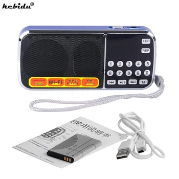 Kebidu Fashion L-088 Přenosný HIFI Mini Reproduktor MP3 Audio Přehrávač, Baterka Zesilovač Micro SD TF FM Rádio