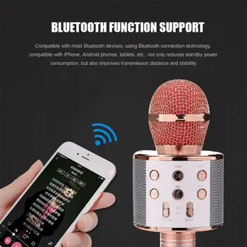 Bezdrátový Přenosný Kapesní Bluetooth Karaoke Mikrofon Zpěv Stroj