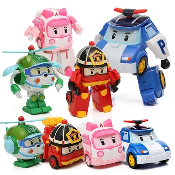 Robocar Korea Robot Děti, Hračky Transformace Anime Akční Obrázek Robota Poli Roy Haley Hračky Pro Děti Juguetes Playmobil