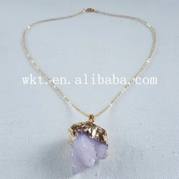 WT-N637 nejvyšší kvality maličký kámen ducha exkluzivní náhrdelník 24k zlatem trim ducha přírodní kámen náhrdelník náhrdelník ženy