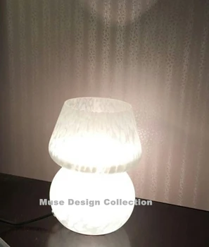 Bílá Houba Tiffany Vitráže Stolní Lampa,Obývací Pokoj, Ložnice Studio Stolní Lampa Narozeniny Svatební Cerative Dárek