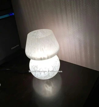 Bílá Houba Tiffany Vitráže Stolní Lampa,Obývací Pokoj, Ložnice Studio Stolní Lampa Narozeniny Svatební Cerative Dárek
