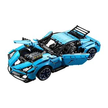 Skladem MOC Nových Technic Chevrolety Corvette Grand Sport Il Toro Azzurro Fit J906 31189 Model, Stavební Bloky, Cihly Hračky, Dárek