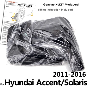 Sada Lisované Bahno Klapky Pro Hyundai Accent Solaris 2011 - 2016 Zástěrky Splash Stráže Blatník Přední Zadní 2012 2013 Sedan