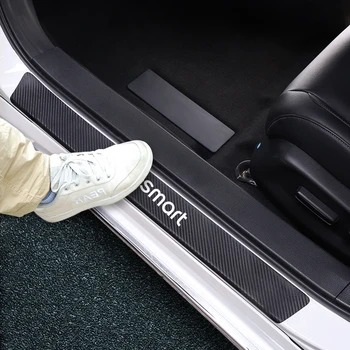 Car Styling 4ks/set Auto Práh Dveří Proti Poškrábání Uhlíkových Vláken Samolepky Pro Mercedes-Benz Smart W222 CIA GLA AMG Příslušenství