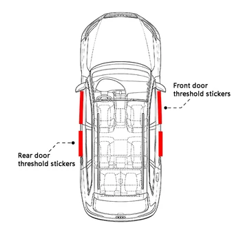 Car Styling 4ks/set Auto Práh Dveří Proti Poškrábání Uhlíkových Vláken Samolepky Pro Mercedes-Benz Smart W222 CIA GLA AMG Příslušenství