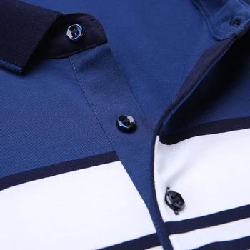2020 Nové Polo Tričko Bavlna Muži Módní Pruhované Krátké Kalhoty Sleeve Poloshirt Letní Business Casual Tee Shirt Homme T873