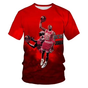 2020 v létě T-shirt pánské basketbalová hvězda 3D tisk módní pánské a dámské T-shirt měkké textury ležérní móda pánské oblečení za vel