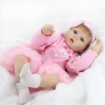 22 Palcový 55cm Měkké Silikonové Ruční Reborn Baby Girl Panenky Realistické Vypadající Novorozence Baby Doll Batole Roztomilý Dárek k Narozeninám