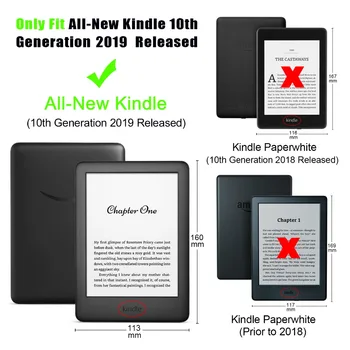 Pouzdro pro Amazon Kindle 2019 Smart cover pro kindle 10. generace případě s ruční držák