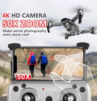 Smart Drone 4k Kamera 50X ZOOM Široký Anti-shake 5G WIFI FPV Gesto foto GPS Profesionální Dron RC Vrtulník Quadcopter Xmas