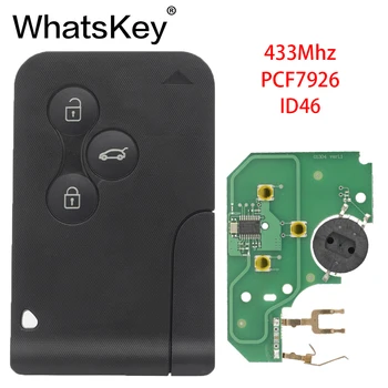 WhatsKey 3 Tlačítka Dálkového Smart Auto Klíče 433Mhz ID46 PCF7926 Čip Pro Renault II Grand Scenic Megane 2 3 Klíč