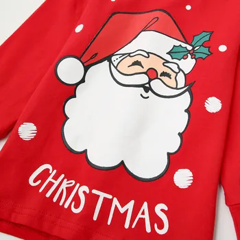 Batole Chlapci Dívky Vánoční Oblečení Santa Pruhované Tisk Dlouhý Rukáv Topy+Kalhoty Pyžama Oblečení Děti Oblečení 1-6Y