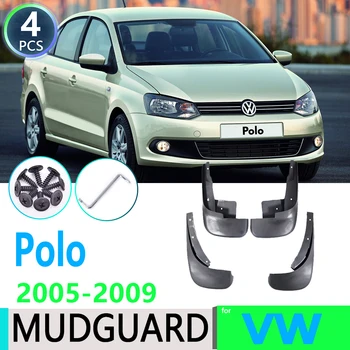 Pro Volkswagen VW Polo Mk4 9N3 2005~2009 Auto Blatník Blatník Mud Klapky Splash Guard Klapky Auto Příslušenství