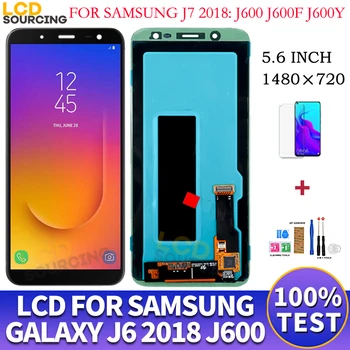 5.6 palcový displej Pro Samsung Galaxy J6 2018 LCD Displej J600 J600F J600Y Touch Screen Digitizer Shromáždění Pro Samsung J6 Displej Nahradit