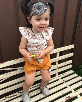Nový 2020 Letní styl Novorozence Batole Dítě Dívky Šaty Sleveless Květina Top+Kalhoty 2 Ks Kojenecké Baby Girl Oblečení Set